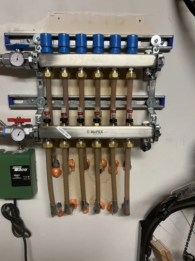 Plumber performing Gas Leak Detection at a residential property in Blue Ridge